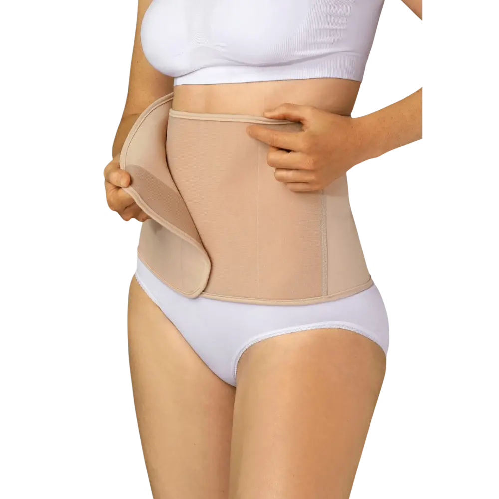 Carriwell Organic Cotton Post Birth Belly Binder - Honey