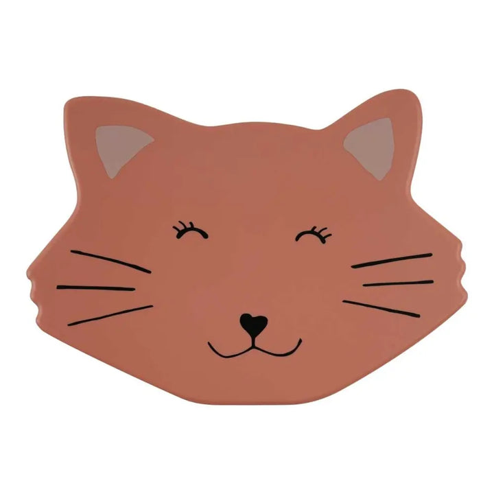 Trixie Animal-Shaped Kids Lunch Box | Durable Dishwasher-Safe Snack &amp; Meal Box with Easy-Open Secure Lid for School, Travel &amp; Picnics | 3 Years Onwards | Mrs. Cat