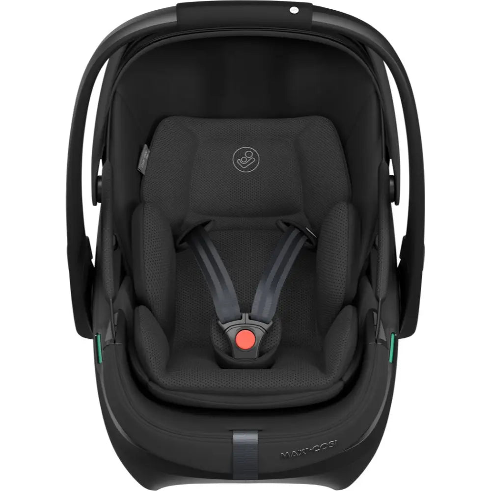 Maxi-Cosi Coral Slide Pro i-Size Newborn Car Seat, SLIDETECH®2 Sliding Car Seat Technology, Rear Facing, Carry Strap, 3 Recline Positions, Side Impact Protection, Climaflow Ventilation, Lightest Car Seat Only 2.5Kg, 0-24 Months - Onyx Black