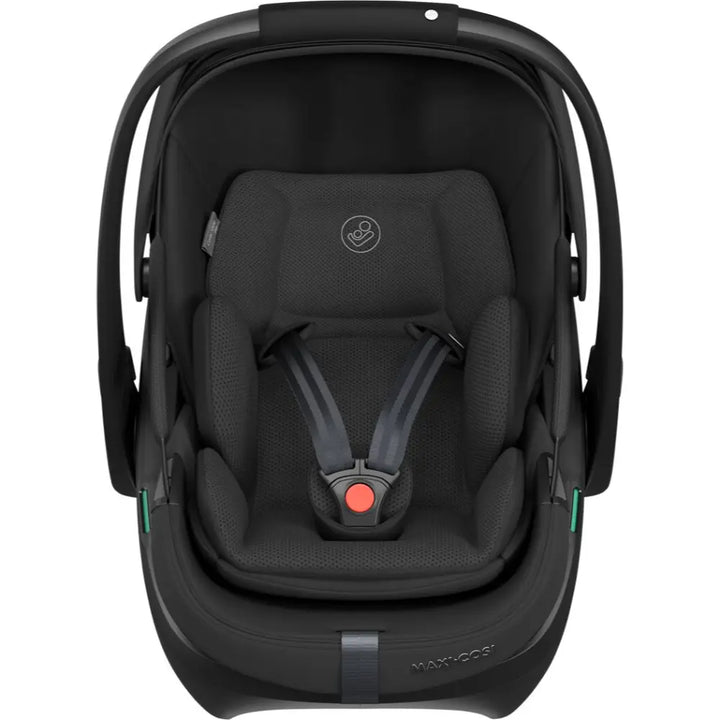 Maxi-Cosi Coral Slide Pro i-Size Newborn Car Seat, SLIDETECH®2 Sliding Car Seat Technology, Rear Facing, Carry Strap, 3 Recline Positions, Side Impact Protection, Climaflow Ventilation, Lightest Car Seat Only 2.5Kg, 0-24 Months - Onyx Black