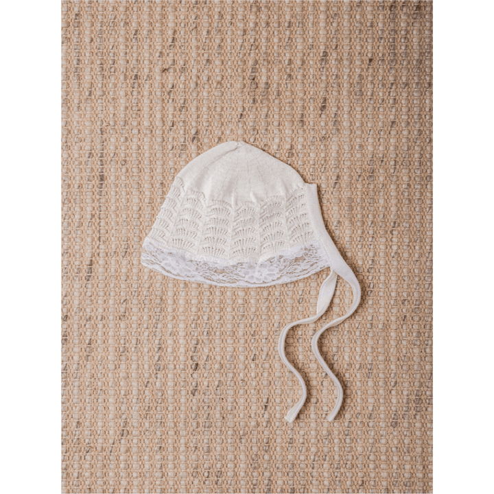 The Baby Trunk Victorian White Lace Beanie Cap For Newborn Baby