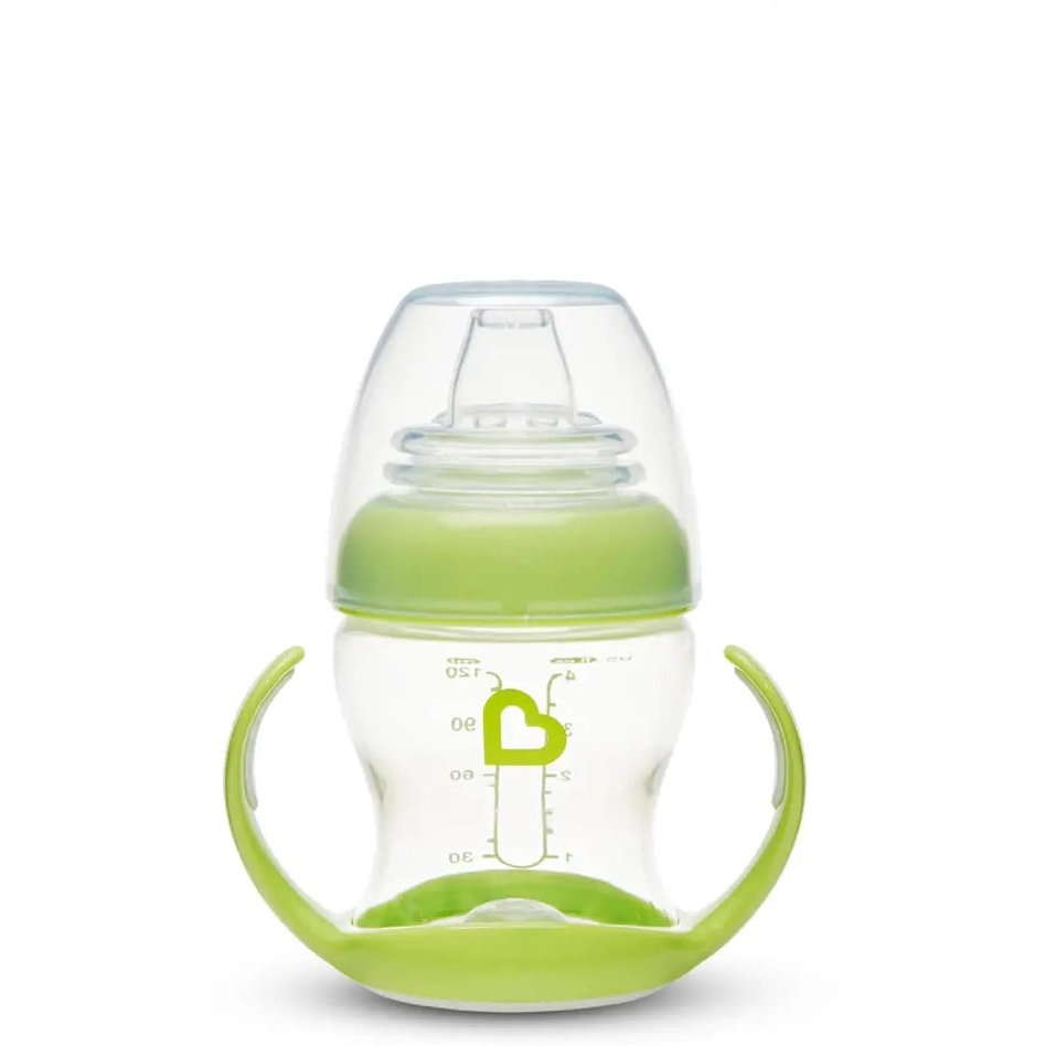 Munchkin Gentle Transition Cup with Soft Silicone Spout &amp; Handles – Spill-Proof Sippy Cup, BPA-Free, 4oz, 4+ Months - Green