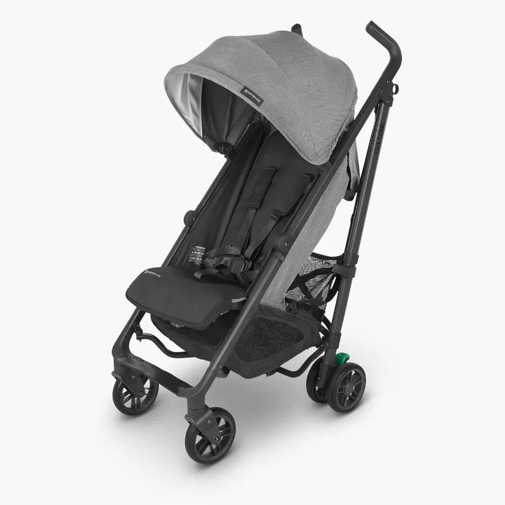 UPPAbaby G-LUXE Lightweight Stroller, One-Hand Recline, UPF 50+ Canopy, Compact Fold, Cup Holder Included, Up to 25 kg - Greyson-Charcoal Melange/Carbon Frame