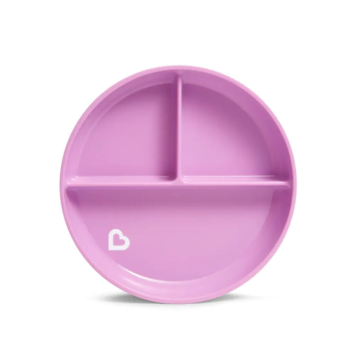 Munchkin Suction Plate for Babies &amp; Toddlers – Strong Suction Base with Deep Sides, BPA-Free, 6+ Months - Purple