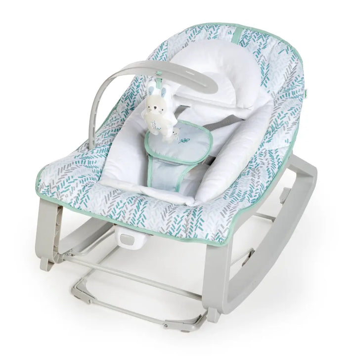 Ingenuity Keep Cozy 3-in-1 Grow with Me Baby Bouncer, Rocker &amp; Toddler Seat with Vibrations, Spruce, 0 - 30 months