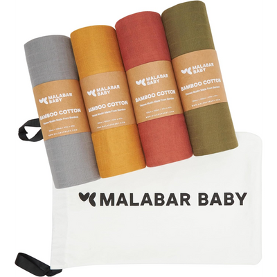 Malabar Baby 4-Pack Swaddle Set