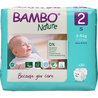 Bambo Nature Skin Friendly Tape Diapers - Small (3-6 kgs)