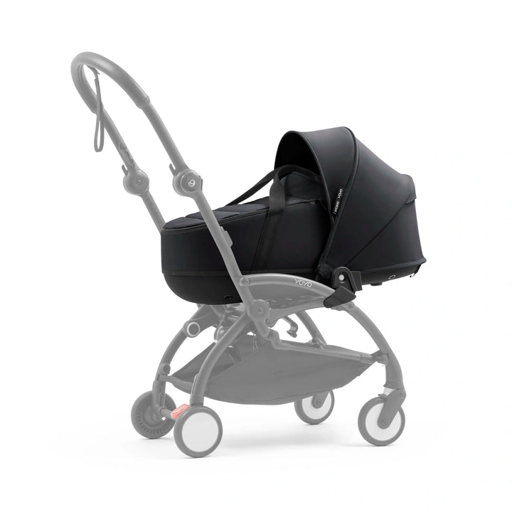 Stokke YOYO⁵ Bassinet | Lightweight Newborn Carrycot | 2-in-1 Carry Cot | Thick Double Mattress | Fully Flat Recline | Breathable Design | Easy Clip-On | Requires YOYO Frame (Sold Separately) | Black