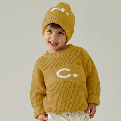 NamelyCo's Personalised Letter Jumper - Honey Mustard