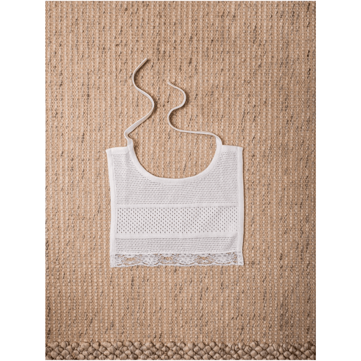 The Baby Trunk Baby White Victorian Lace Bib For Newborn