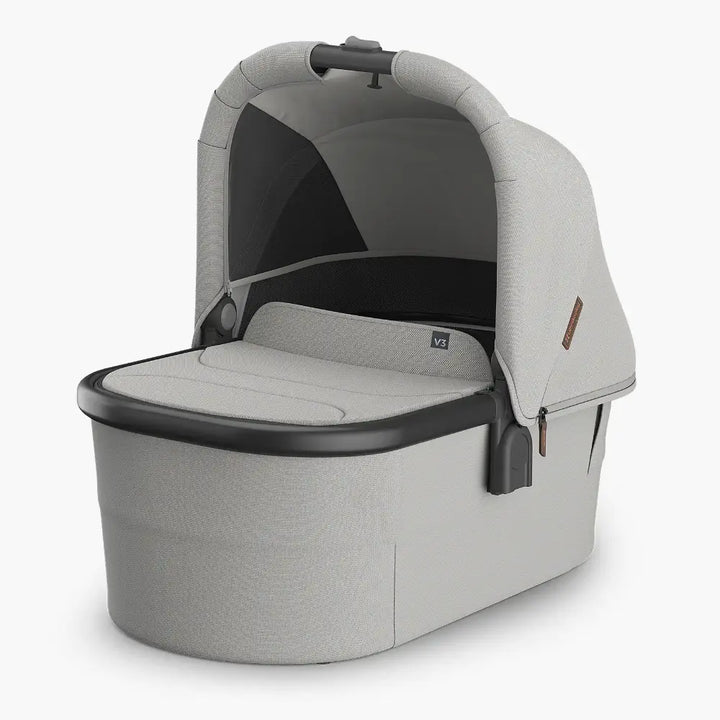 UPPAbaby Newborn Foldable Bassinet V3, Flat Recline, Stroller Carry Cot, Includes Breathable Mattress, For Kona, Cruz, Vista Stroller -  Savannah / Pearl Grey