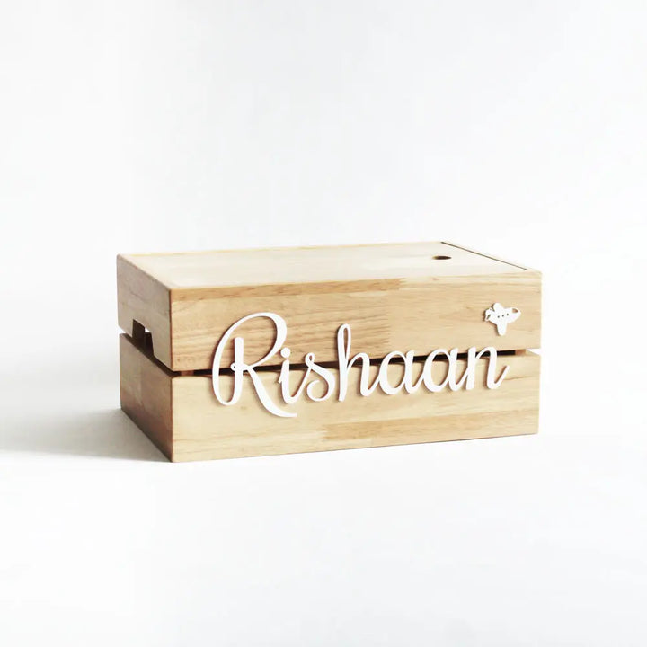 The Tiny Trove Personalized Name Box - Wooden