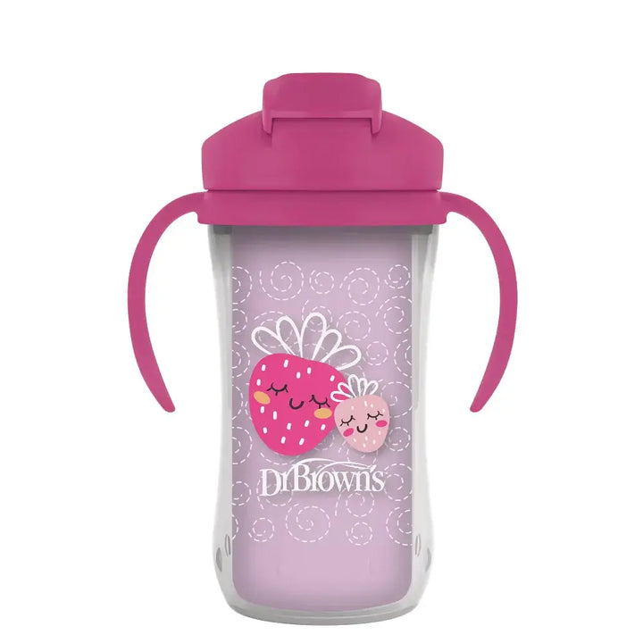Dr. Brown’s Milestones Insulated Straw Cup, 1-Pack - Pink