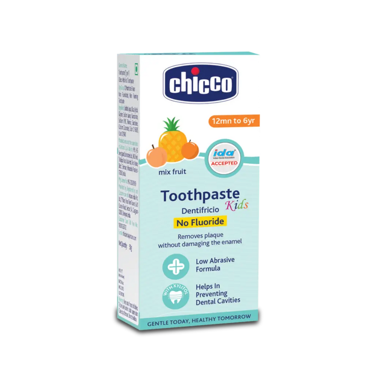 Chicco Toothpaste Mixed Fruit Flavour 1–6Y, No Fluoride, 50g