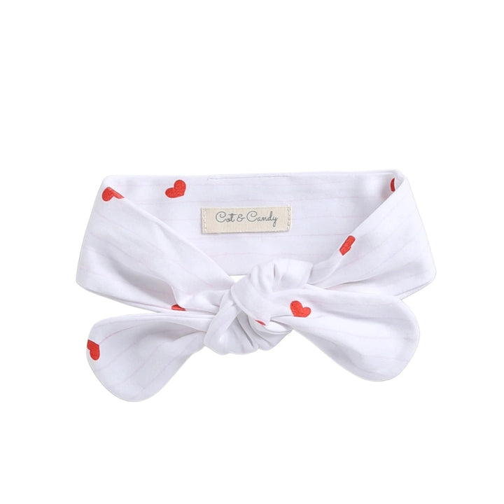 Cot &amp; Candy Baby Organic Headband - Sweetheart stripe