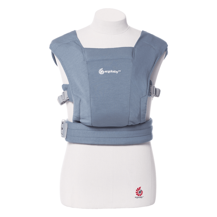 Ergobaby Embrace Newborn Baby Carrier – Soft &amp; Lightweight Fabric, Ergonomic “M” Position and Head Support, Adjustable Waistbelt &amp; Cross Straps, 2 Carry Positions, Easy to Use, 3-11 Kgs, Birth to 12 Months, Oxford Blue