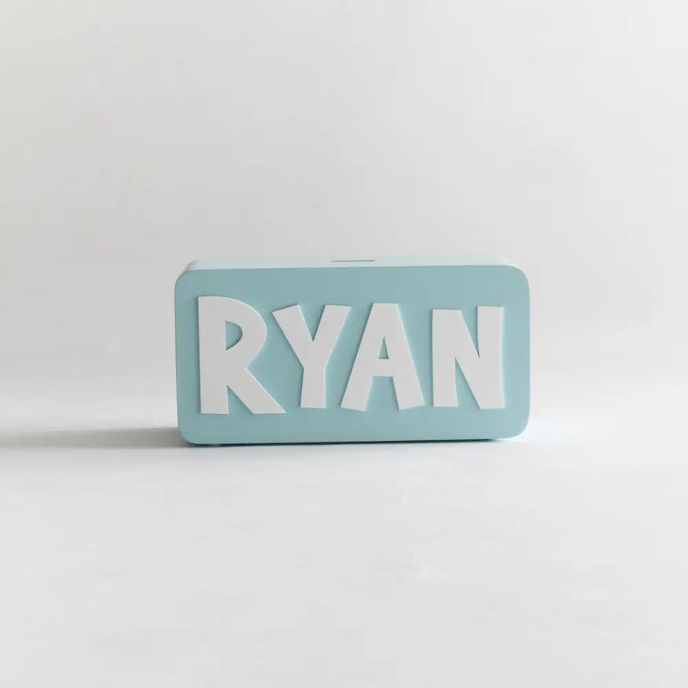 The Tiny Trove Rectangle Piggy Bank - Blue
