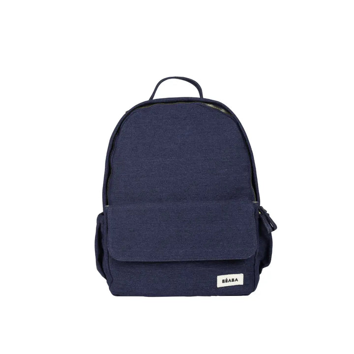 Beaba Tokyo Baby Diaper Backpack – Multifunctional Travel Baby Bag with Large Capacity, Multi-Pocket Organizer with Changing Pad, Insulated Bottle Pouch &amp; Stroller Clips, Ideal for Moms &amp; Dads On the Go, Denim, 0m+