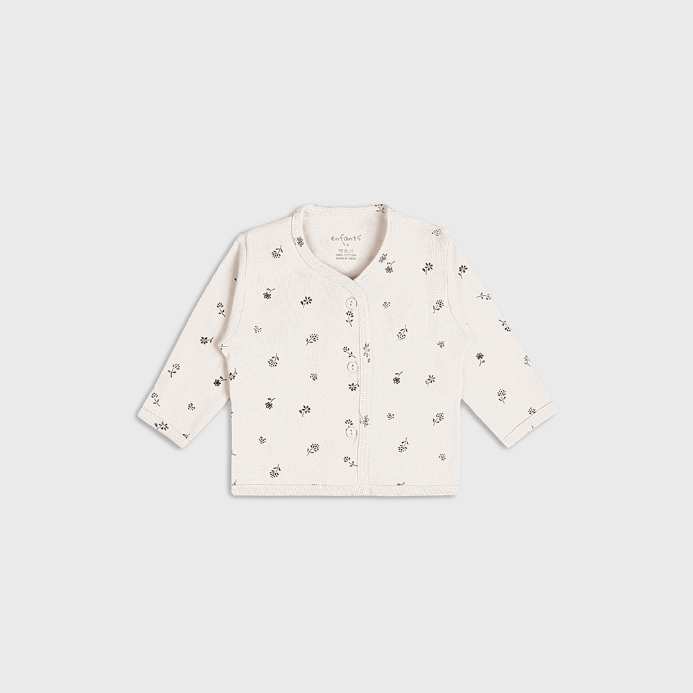 Enfants Creamy Flora Co-ords - Beige