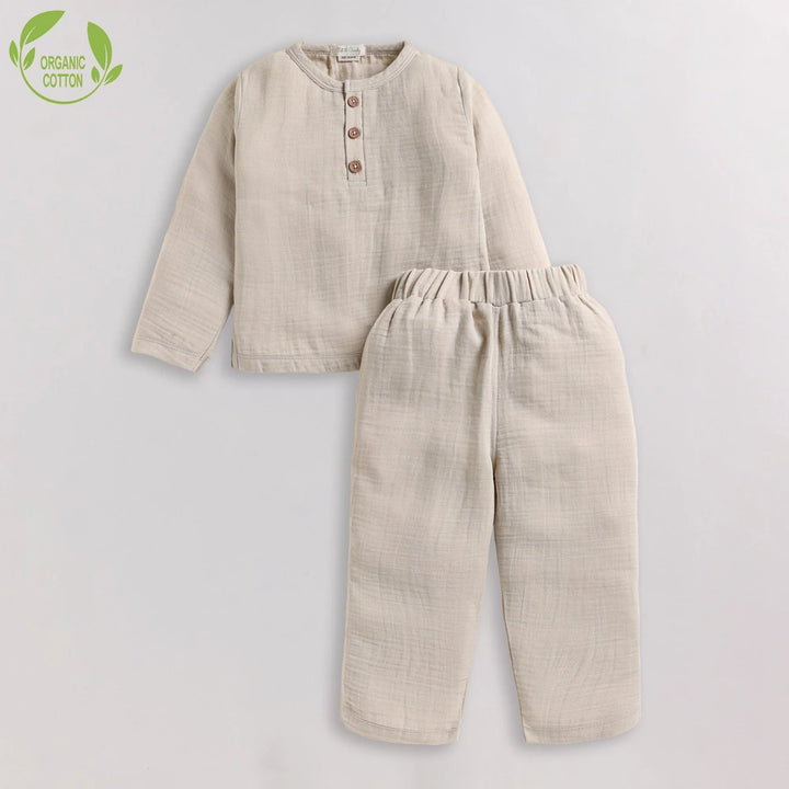 Cot &amp; Candy Baby Organic Boys Cordset - Oatmeal