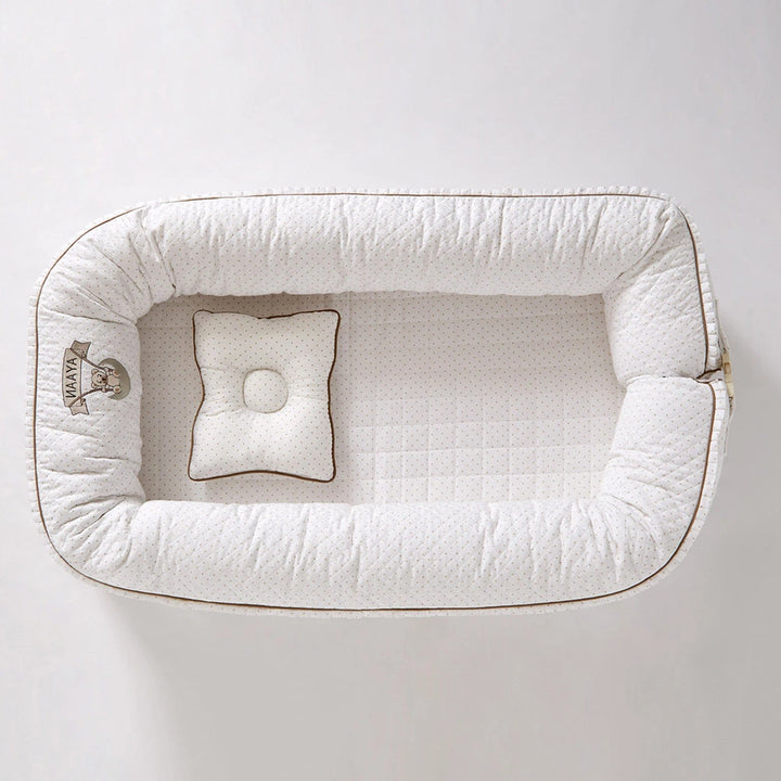 Annasimona Kids Newborn Baby Nest - Polka Dots White