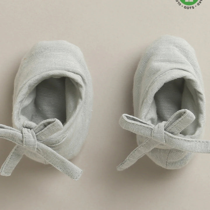Sweetlime By As Unisex Pure Comfort Organic Cotton Baby Booties - Green