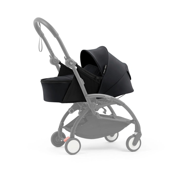 Stokke YOYO⁵ Newborn Pack | Fully Flat Newborn Seat | Newborn Stroller Attachment | 0–6 Months | Lightweight &amp; Compact | 5-Point Safety Harness | Ventilation Windows | Black