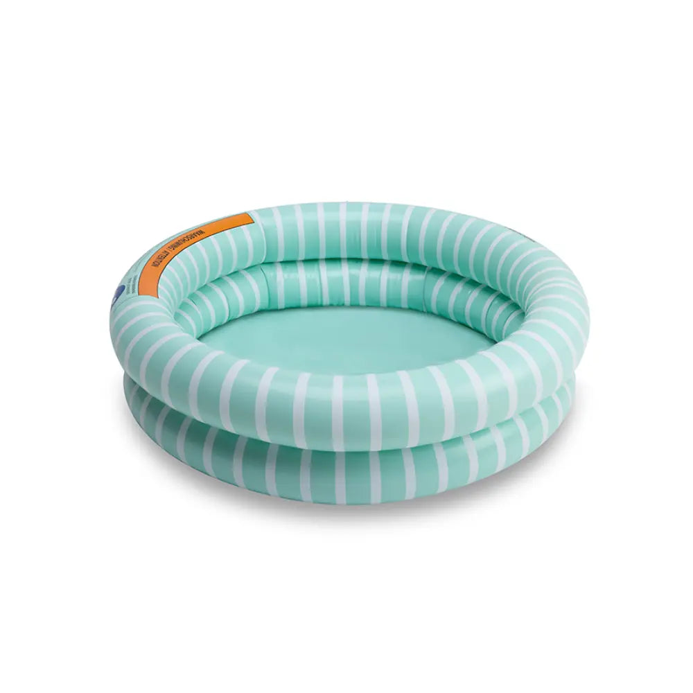 Swim Essentials Baby Pool, Inflatable PVC 60cm Pool for Babies 0–1 Year, Green - Resort Stripe