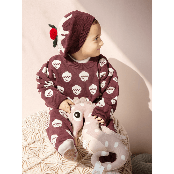 The Baby Trunk Nuts Christmas Knitted Beanie Cap For Newborn Baby