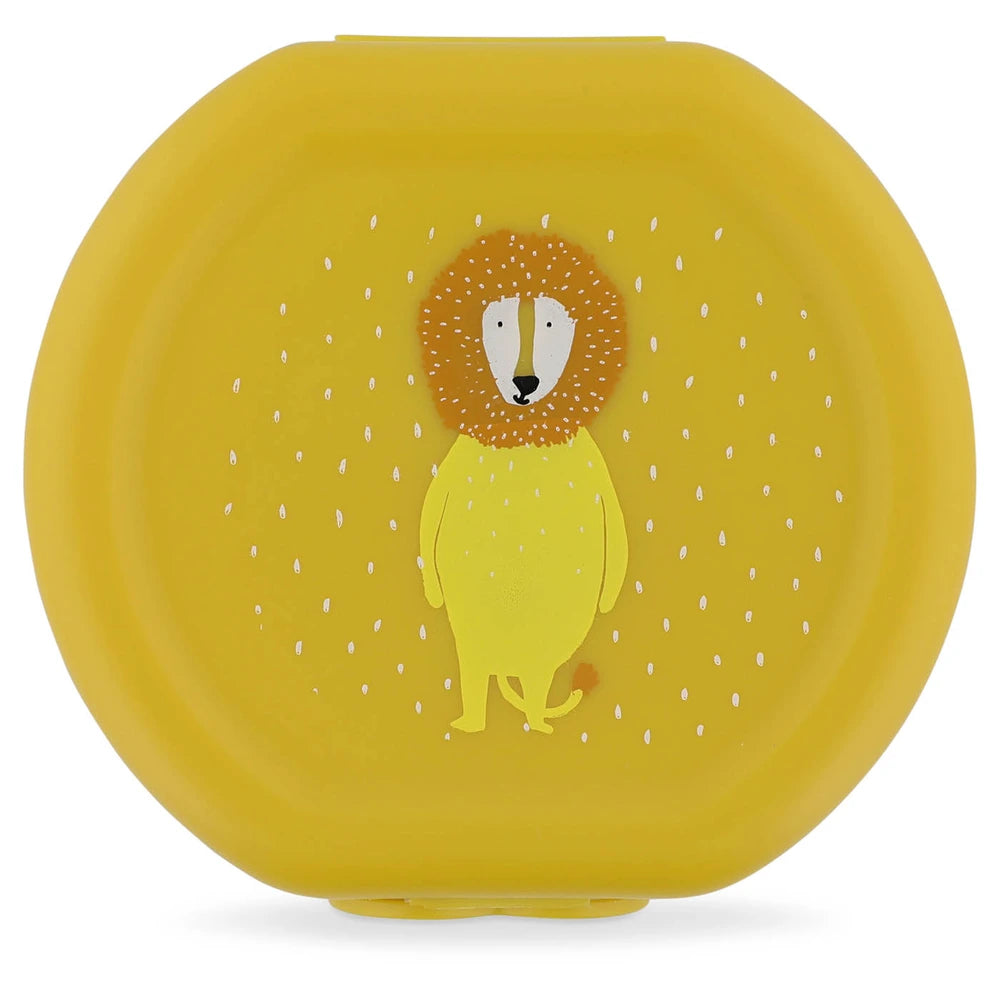 Trixie Kids Snack Box Set | 2-Piece Lunch &amp; Snack Storage Boxes with Easy Clip Closure, Dishwasher-Safe Design for School &amp; Travel | 3 Years Onwards | Mr. Lion