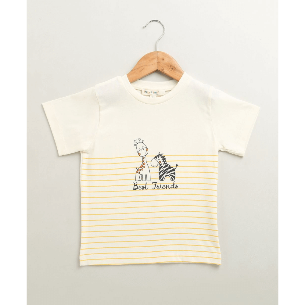 Sweetlime By AS Unisex Best Friends Cotton Jersey T-shirt