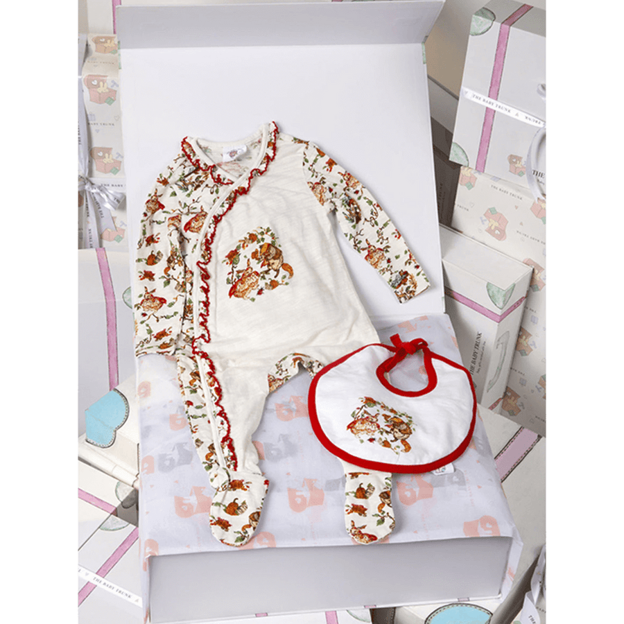 The Baby Trunk Baby Girl Gift Box – Red Riding Hood Bodysuit & Hand-Painted Bib