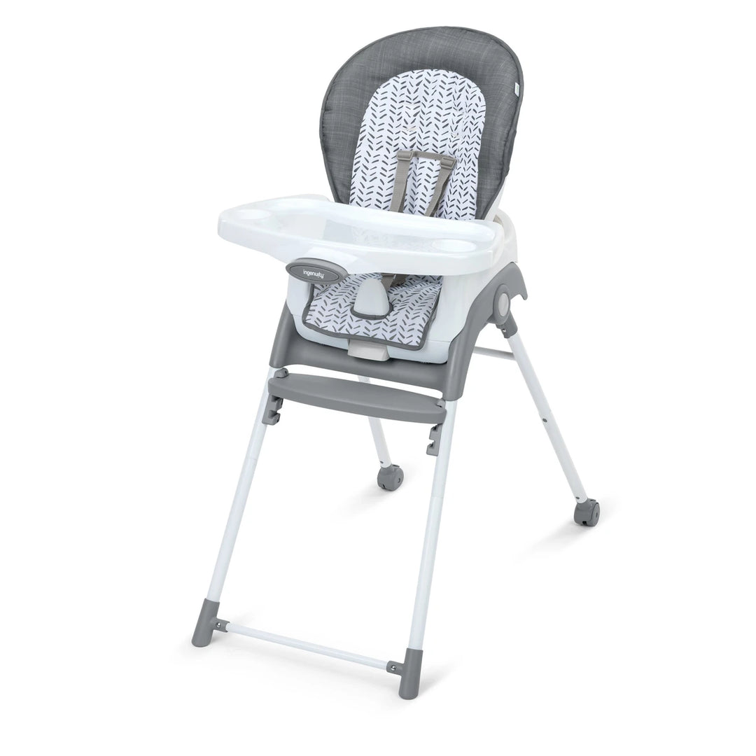 Ingenuity Trio Foldaway 6-in-1 High Chair with Booster Seat, Toddler Chair &amp; Foldable Easy Storage Design, 6M - 5 Years - Quill