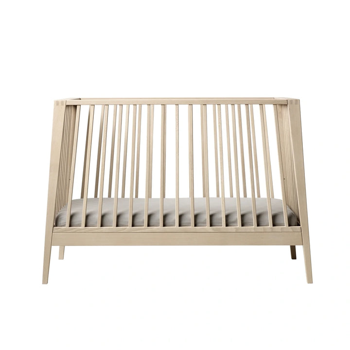 Leander Linea Baby Cot, Beech Wood, Adjustable Mattress Height, Convertible Design without mattress