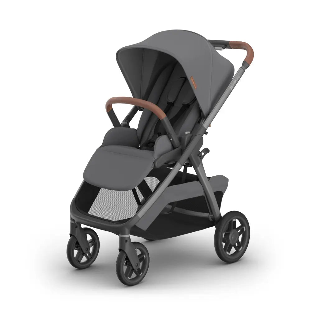 UPPAbaby Kona Stroller, Compact, Reversible Seat, Flat Recline, One Hand Fold, Includes Rain Cover &amp; Insect Net, Suitable from Birth - Rown/Graphite