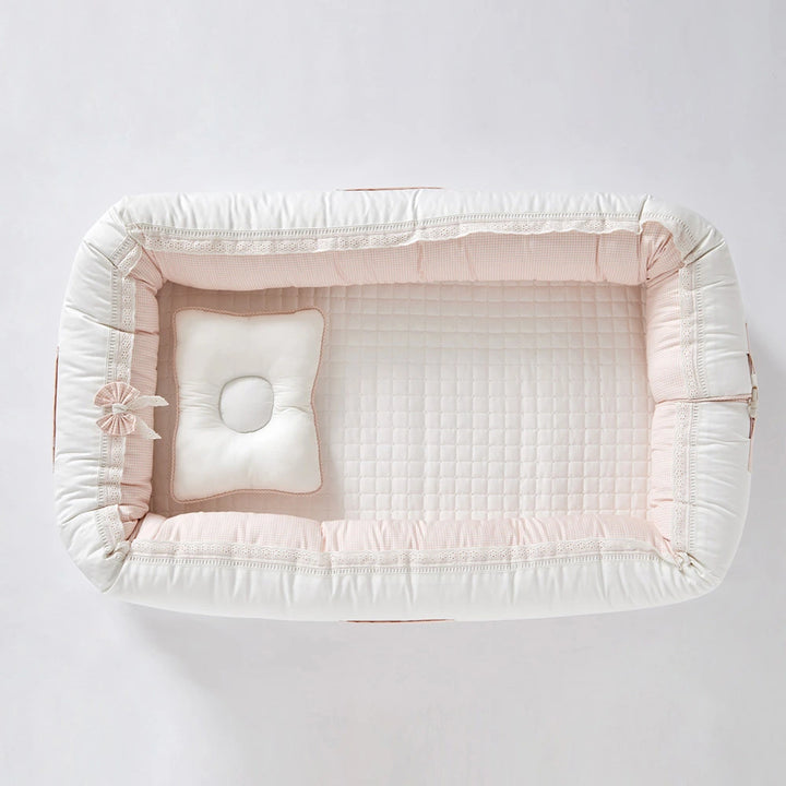 Annasimona Kids Newborn Baby Nest - Pink Checks