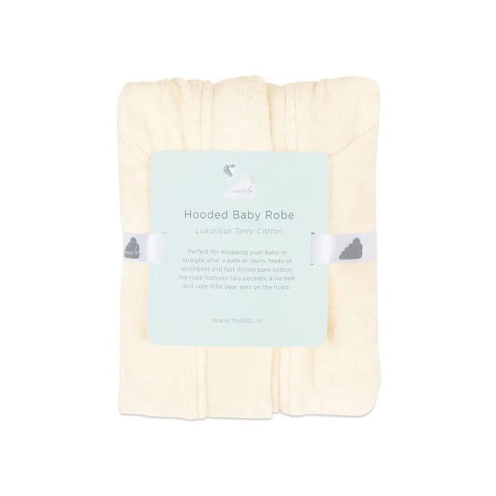 Masilo Hooded Baby Bathrobe – Organic Cotton Hooded Towel Robe, Soft Absorbent Lightweight Bathrobe for Newborns and Infants - Pink