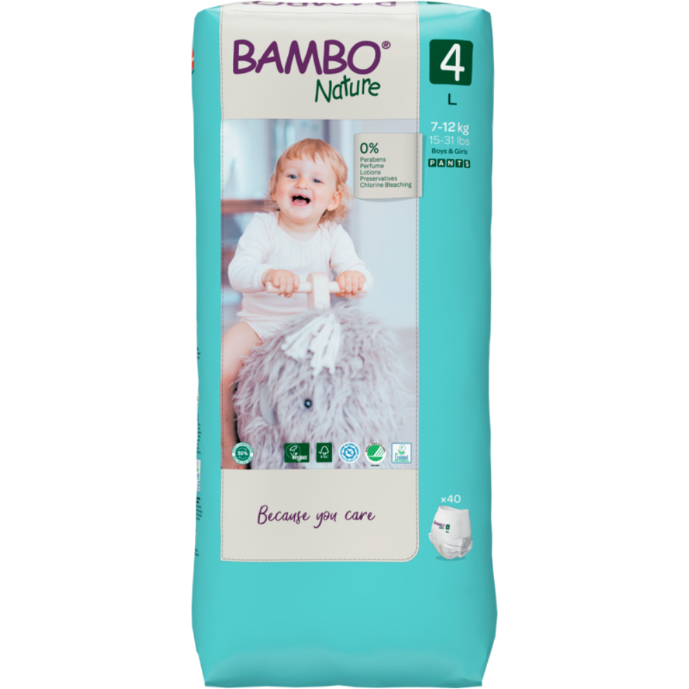 Bambo Nature Skin Friendly Pant Style Diapers - Large (7-12 kgs)