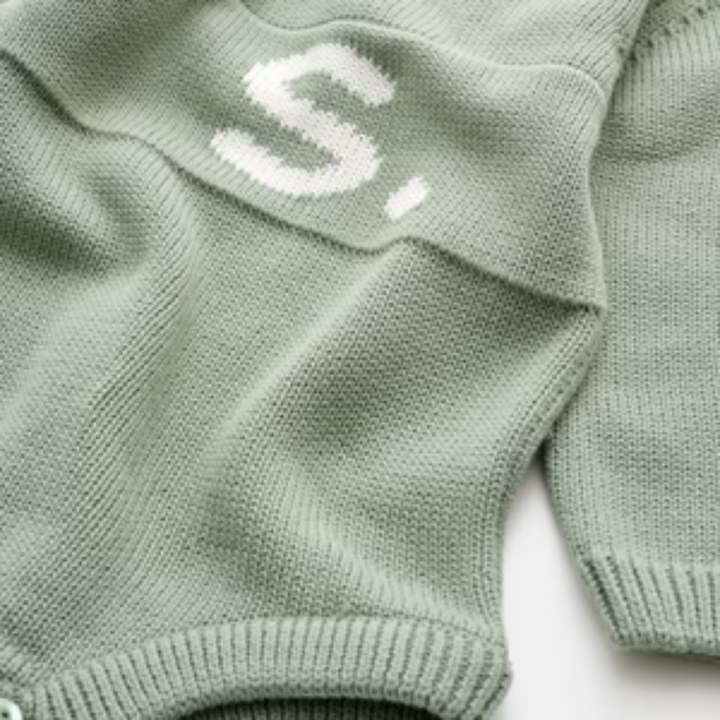 NamelyCo Letter Bodysuit - Lily Pad
