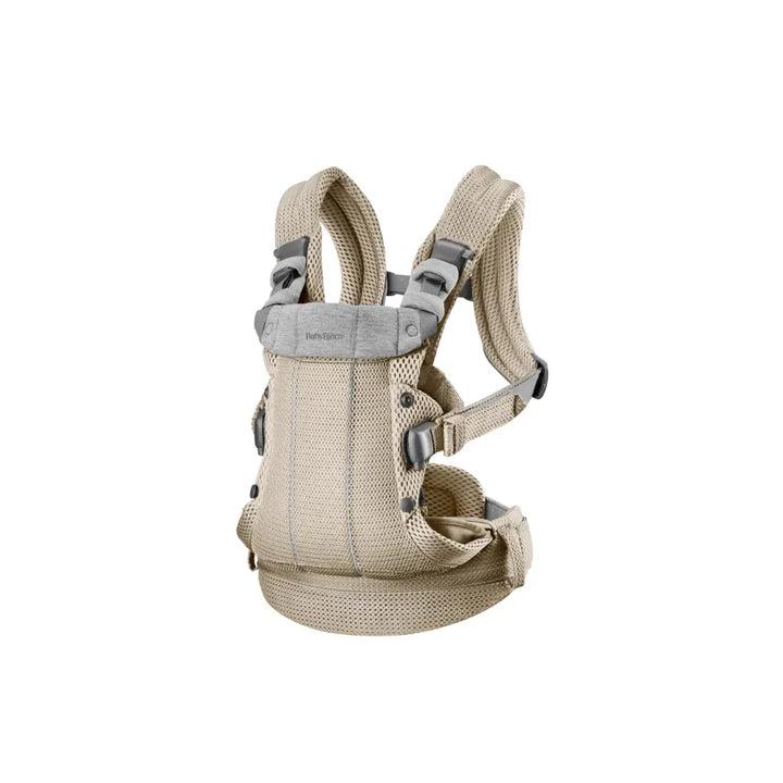 BabyBjorn Baby Harmony Carrier, 3D Mesh, Lightweight, Soft &amp; Breathable Newborn to Toddler Carrier, Adjustable Waistbelt &amp; Cross Straps, 4 Carry Positions, Birth - 3 Years (3-15Kgs) - Grey Beige