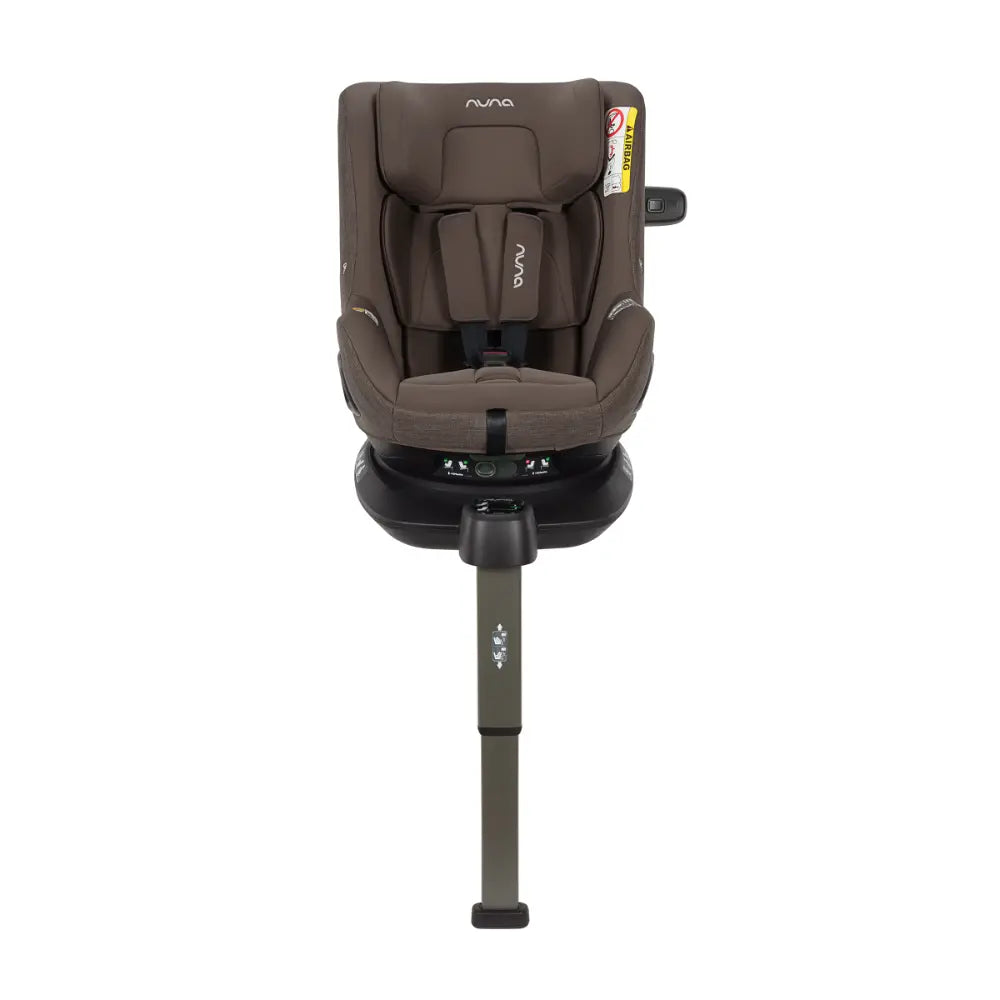Nuna Pruu Baby Car Seat-Convertible Car Seat-360° Rotation-5 Position Reclining Seat-Integrated Rebound Bar to Minimize Rotation During Impact-2 Years Warranty-For 0 to 4Y (Upto 19Kg) - Chestnut
