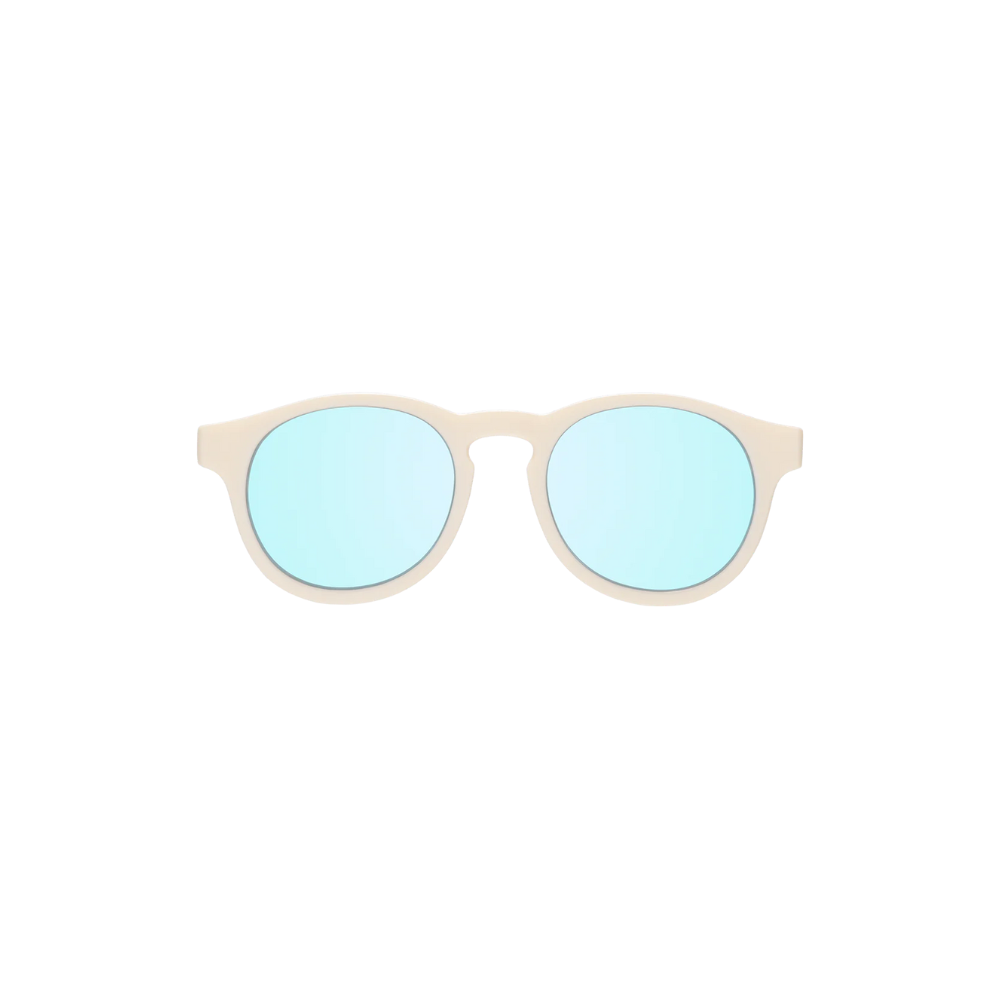 Babiators Originals Keyhole Sunglasses : Cream | Blue Mirrored Lenses | 3 - 5 years