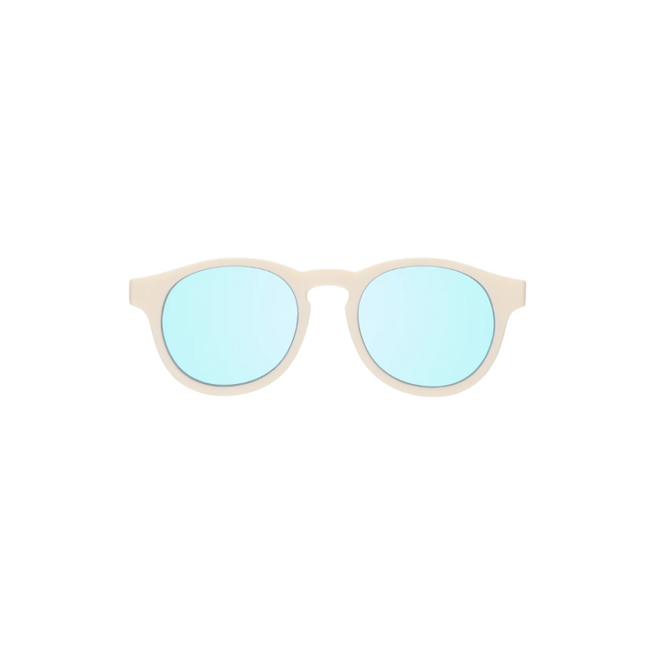Babiators Originals Keyhole Sunglasses : Cream | Blue Mirrored Lenses | 3 - 5 years