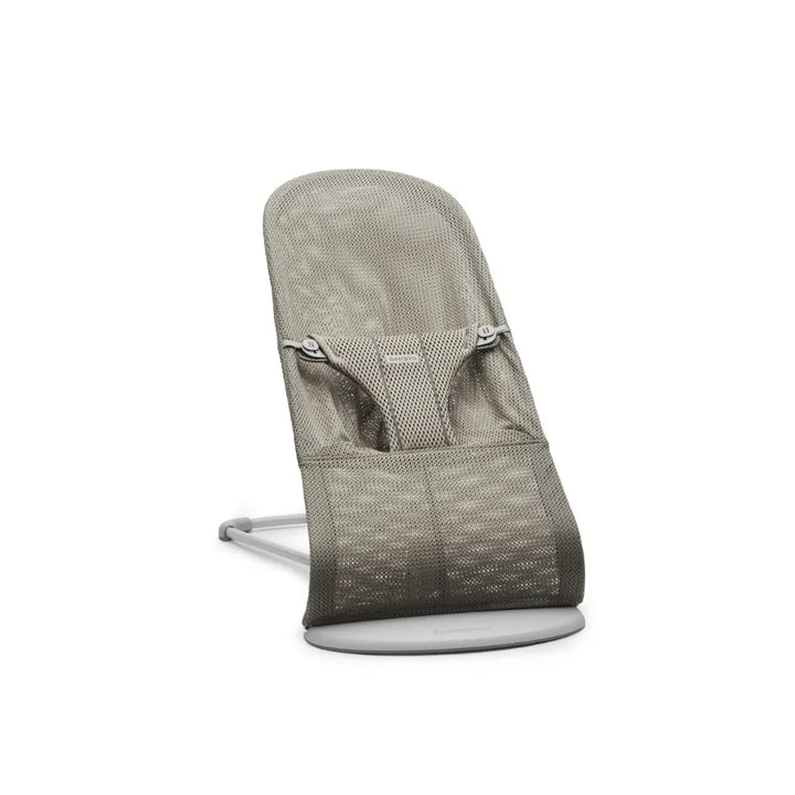 BabyBjorn Bliss Bouncer Mesh, Lightweight Ergonomic Baby Bouncer with Natural Rocking, Convertible to a Toddler Chair, Ergonomic design, Newborn to Toddler (0–2 Years) - Grey Beige