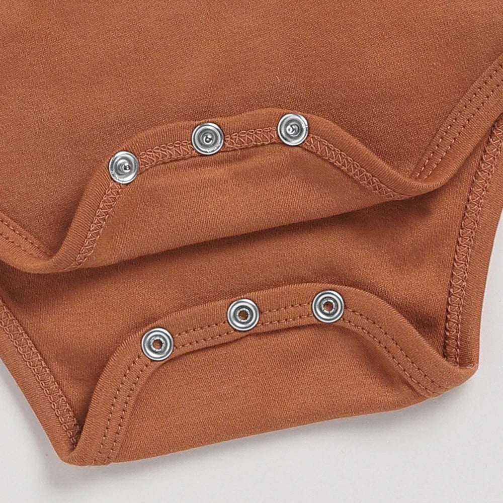 Cot &amp; Candy Baby Organic Full Sleeve Envelope Bodysuit Pack Of 3 - Star Gazer + Bombay Brown + Snow White