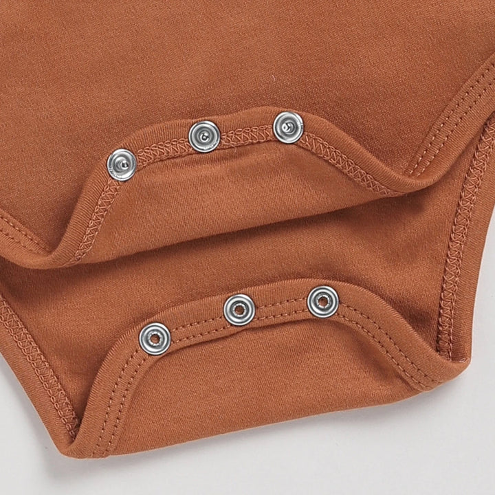 Cot &amp; Candy Baby Organic Full Sleeve Envelope Bodysuit Pack Of 3 - Star Gazer + Bombay Brown + Snow White