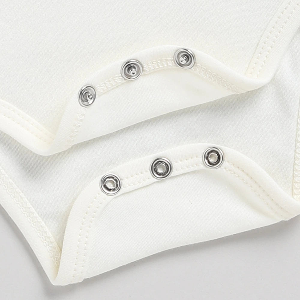 Cot &amp; Candy Baby Organic Full Sleeve Envelope Bodysuit Pack Of 3 - Star Gazer + Bombay Brown + Snow White