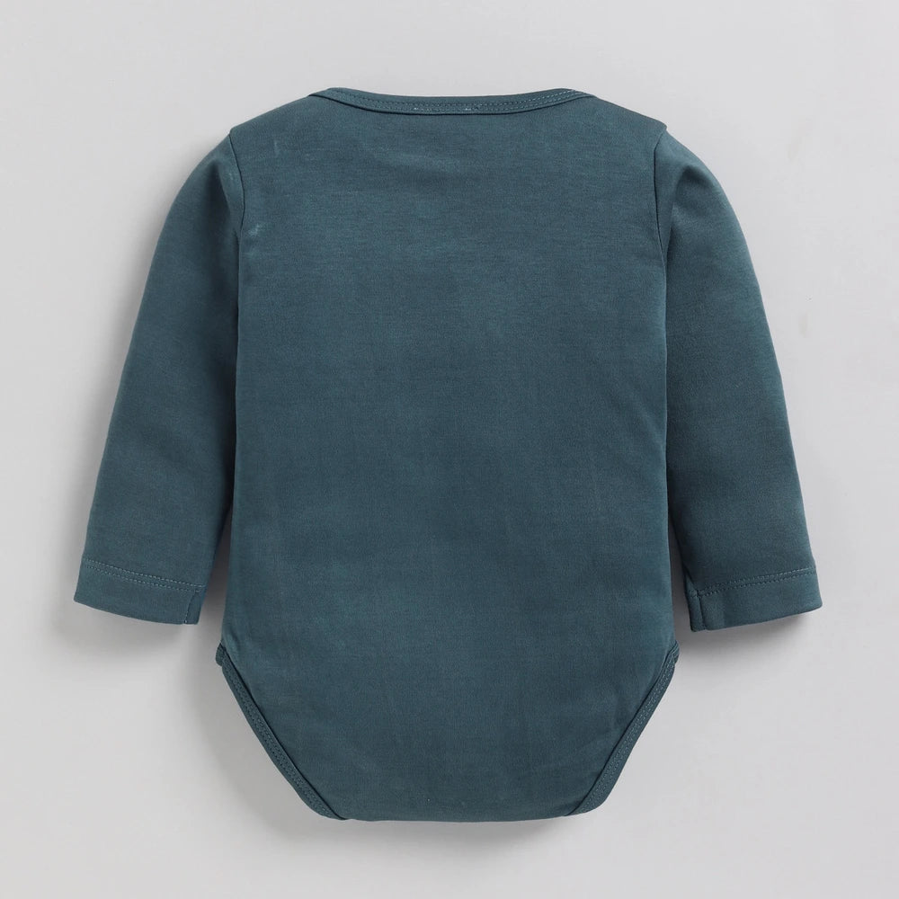 Cot &amp; Candy Baby Organic Full Sleeve Envelope Bodysuit Pack Of 3 - Star Gazer + Bombay Brown + Snow White