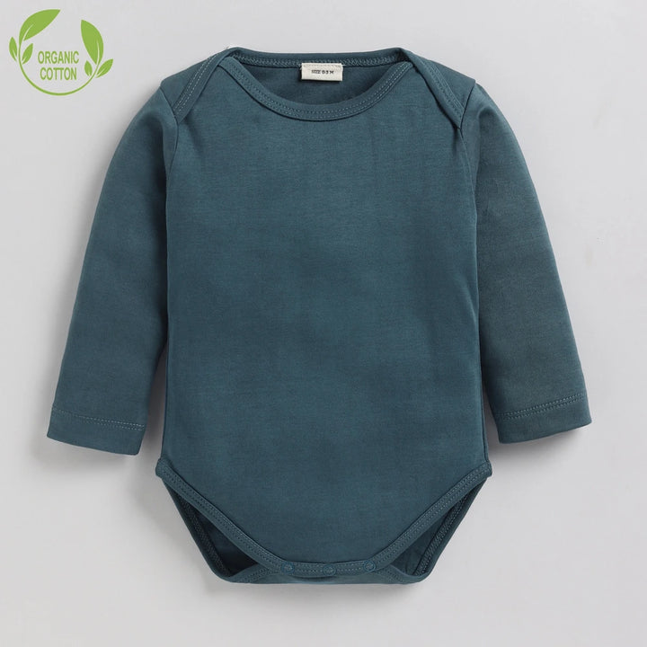 Cot &amp; Candy Baby Organic Full Sleeve Envelope Bodysuit Pack Of 3 - Star Gazer + Bombay Brown + Snow White