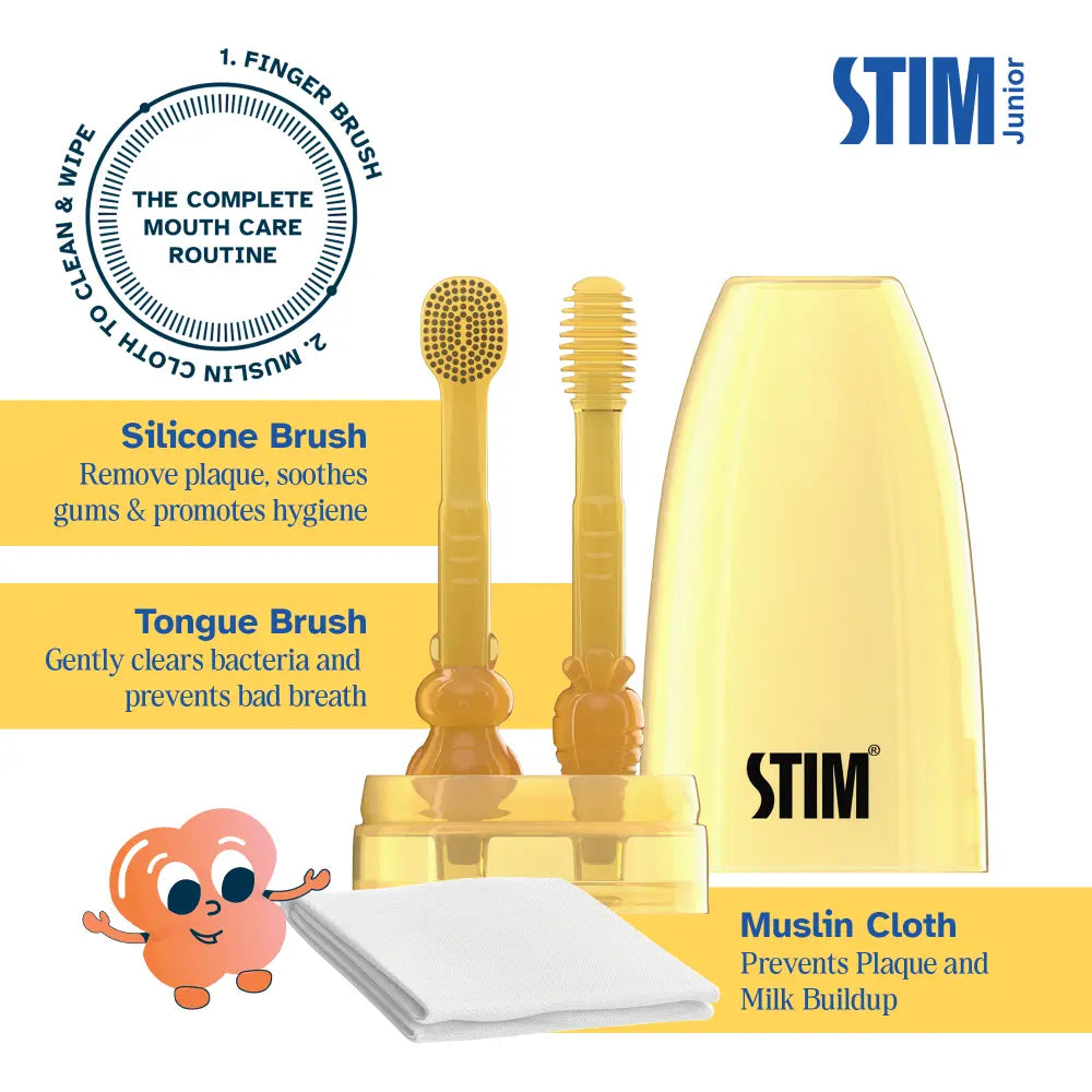 STIM Junior Toddler Kit | Silicone Mouth Brush | 6-24 Months